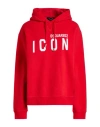 Dsquared2 Icon Woman Sweatshirt Brick Size M Cotton, Elastane In Red