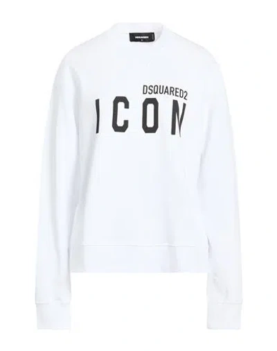 Dsquared2 Icon Woman Sweatshirt White Size L Cotton