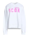 Dsquared2 Icon Woman Sweatshirt White Size S Cotton In White
