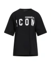 Dsquared2 Icon Woman T-shirt Black Size L Cotton In Black