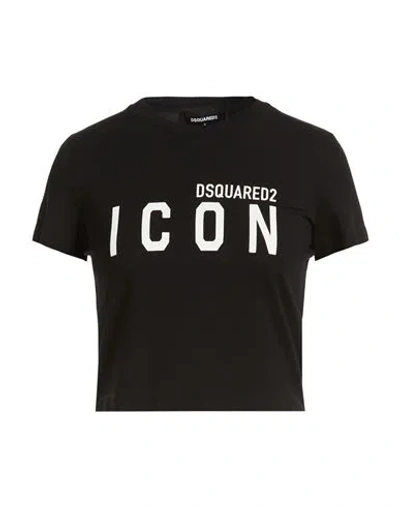 Dsquared2 Icon Woman T-shirt Black Size L Cotton