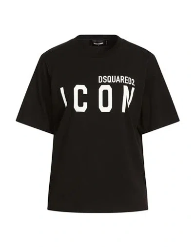 Dsquared2 Icon Woman T-shirt Black Size L Cotton