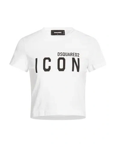 Dsquared2 Icon Woman T-shirt White Size L Cotton