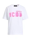 Dsquared2 Icon Woman T-shirt White Size M Cotton In White