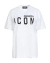 Dsquared2 Icon Woman T-shirt White Size M Cotton In White