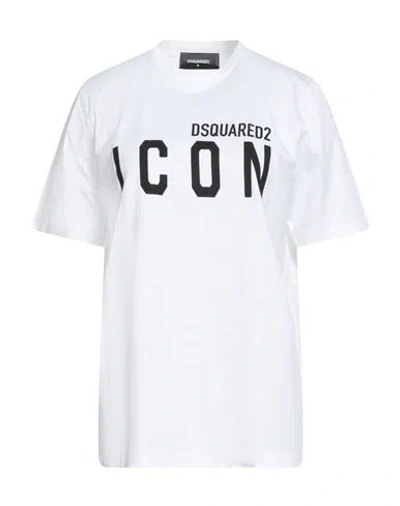 Dsquared2 Icon Woman T-shirt White Size M Cotton