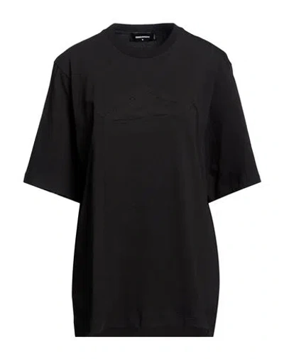 Dsquared2 Icon Woman T-shirt Black Size M Cotton