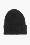 Dsquared2 Icon Wool Beanie With Embossed Logo