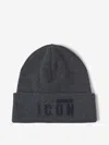 Dsquared2 Logo Embroidered Beanie In Gray