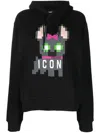 Dsquared2 Icon Hilde Cotton Hoodie In Black
