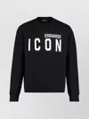 Dsquared2 Iconic Crew Neck Cotton Sweatshirt In Black