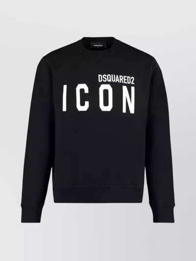 DSQUARED2 ICONIC CREW NECK COTTON SWEATSHIRT
