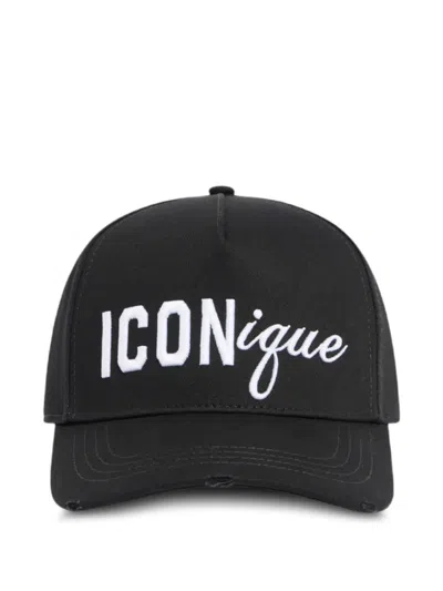 Dsquared2 Iconique Baseball Cap In Black