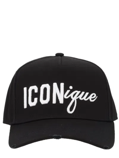 Dsquared2 Iconique Baseball Hat In Black