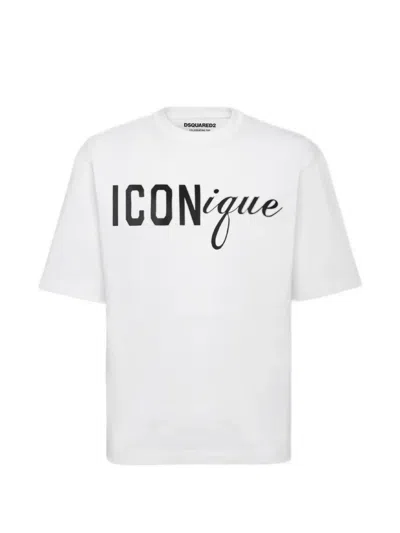 Dsquared2 Iconique Graphic T-shirt In White