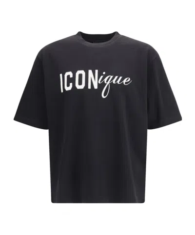Dsquared2 Iconique Loose Fit T-shirt In Black