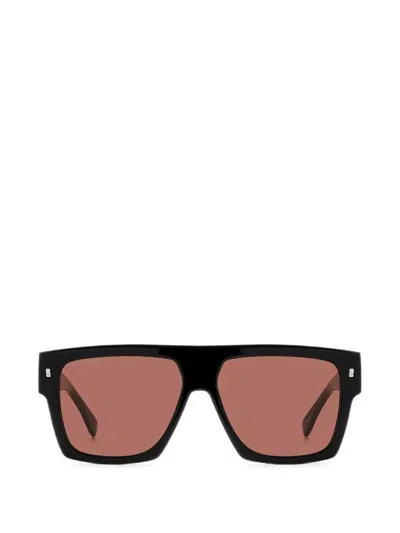 Dsquared2 Iconique Square-frame Sunglasses In Black