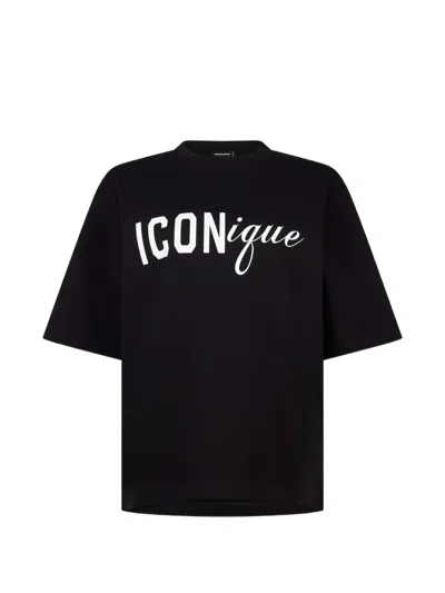 Dsquared2 Iconique T-shirt In Black