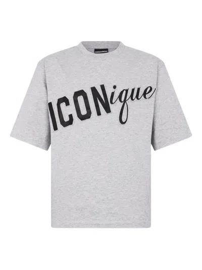 Dsquared2 Iconique T-shirt In Gray