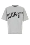 Dsquared2 Cotton Oversize T Shirt Short Sleeves Crew Neck In Gray