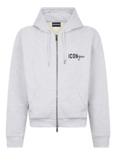 Dsquared2 Iconnique Hoodie In Gray