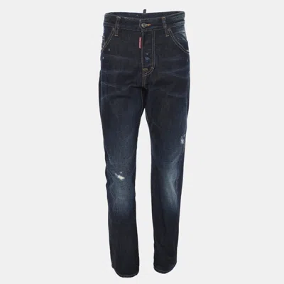 Dsquared2 Indigo Blue Denim Distressed Jeans