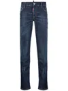 DSQUARED2 INDIGO BLUE LOW-RISE SKINNY DENIM JEANS FOR WOMEN