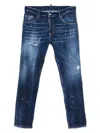 Dsquared2 Indigo Blue Stretch Cotton Jeans In Blue