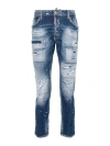 Dsquared2 Dsquared Men Stretch Denim Skater Jeans In Blue