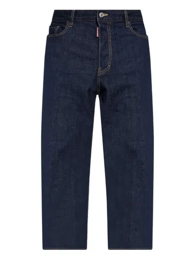 DSQUARED2 INDIGO WIDE-LEG DENIM JEANS