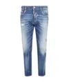 Dsquared2 Ink Splashes Straight Jeans In Blue