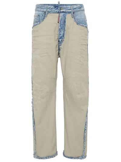 Dsquared2 Inside Out-effect Jeans In Neutrals