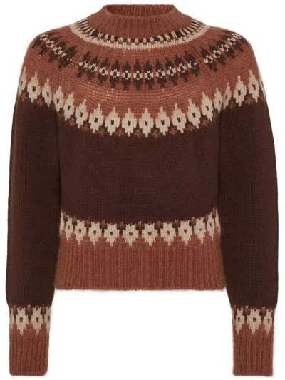 DSQUARED2 INTARSIA-KNIT COTTON JUMPER