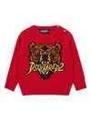 Dsquared2 Intarsia-knit Jumper In Red
