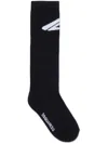 Dsquared2 Intarsia-knit Logo Socks In Black