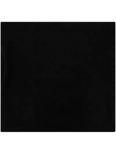 Dsquared2 Intarsia Knit-logo Wool Scarf In Schwarz