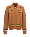 Dsquared2 Jacquard Cardigan Sweaters And Cardigans Multicolor In Brown