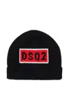 Dsquared2 Intarsia-logo Beanie In Black