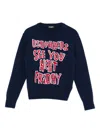 Dsquared2 Intarsia-logo Sweater In Blue