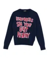 Dsquared2 Intarsia-logo Sweater In Blue