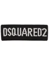 Dsquared2 Intarsia-logo Wool Head Band In 黑色