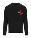 Dsquared2 Black Crewneck Jumper With Logo In Black