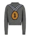 Dsquared2 Intarsia-knit Crew-neck Sweater In Gray