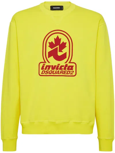 Dsquared2 Invicta Sweatshirt In Yellow