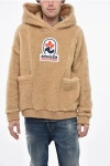 Dsquared2 Invicta Teddy Jacket With Hood And Maxi Pockets In Brown