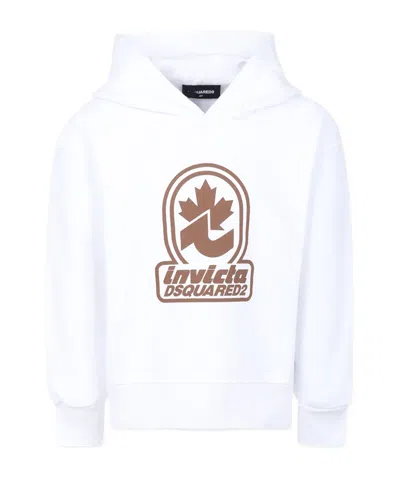 Dsquared2 Invicta X  Long-sleeved Hoodie In White