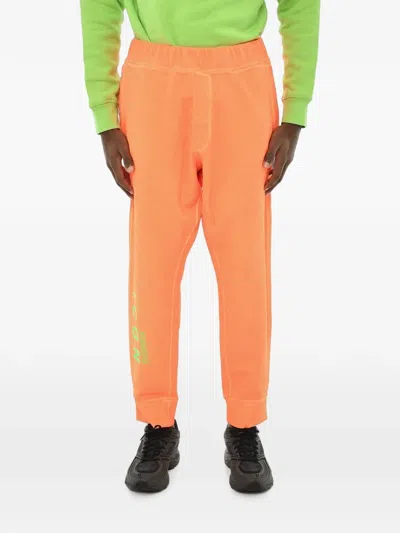 Dsquared2 Iogo-print Track Pants In Orange