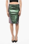 Dsquared2 Iridescent Motif Longuette Skirt With Zipped Closure
