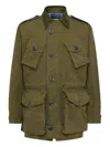 Dsquared2 Cotton Sahariana Blazer With Logoed Buttons In Green