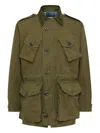 Dsquared2 Cotton Sahariana Blazer With Logoed Buttons In Green